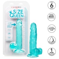 Size Queen Dildo Azul 15.3 Cm - Placer Realista