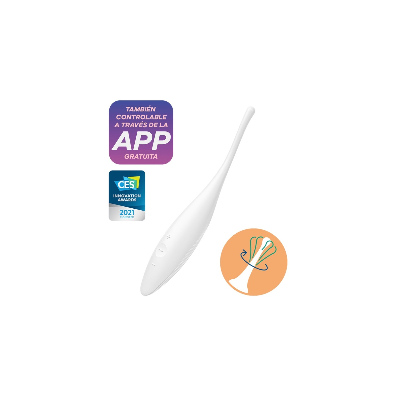 Satisfyer Twirling Joy Clitoral Stimulator White