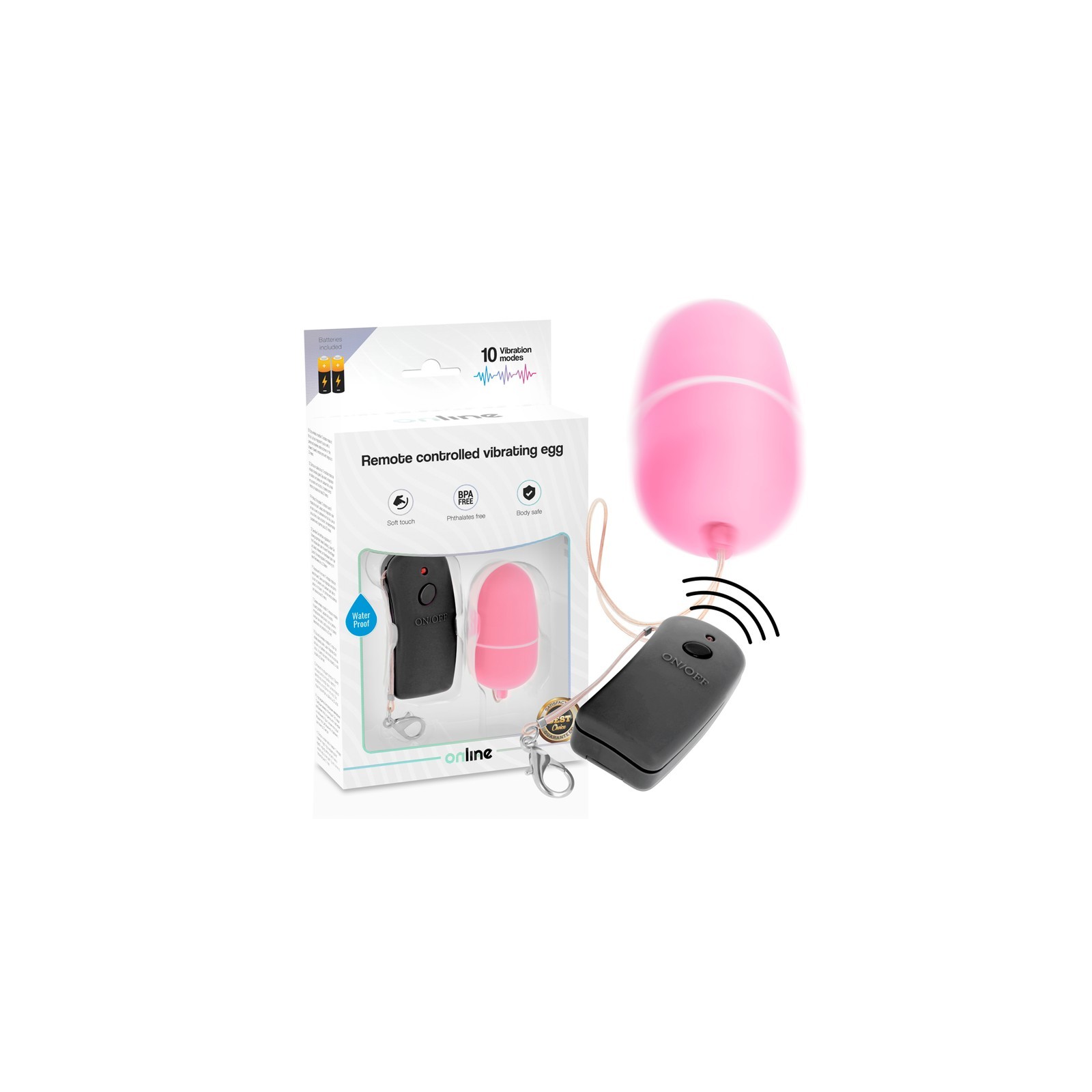 Huevo Vibrador Control Remoto Rosa