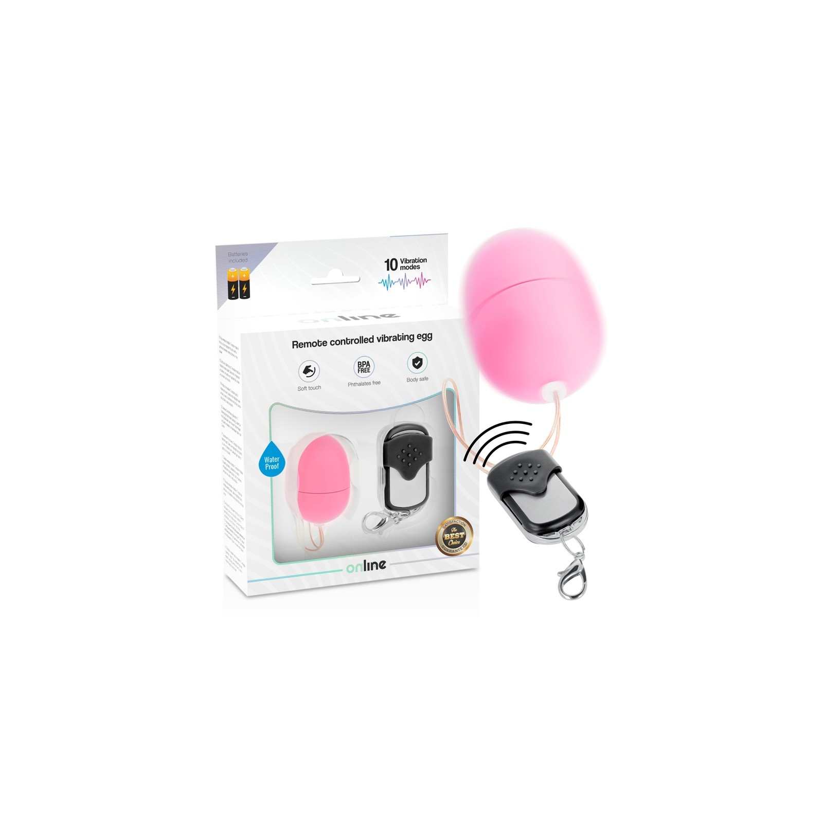 Pink Remote Control Vibrating Egg for Couples