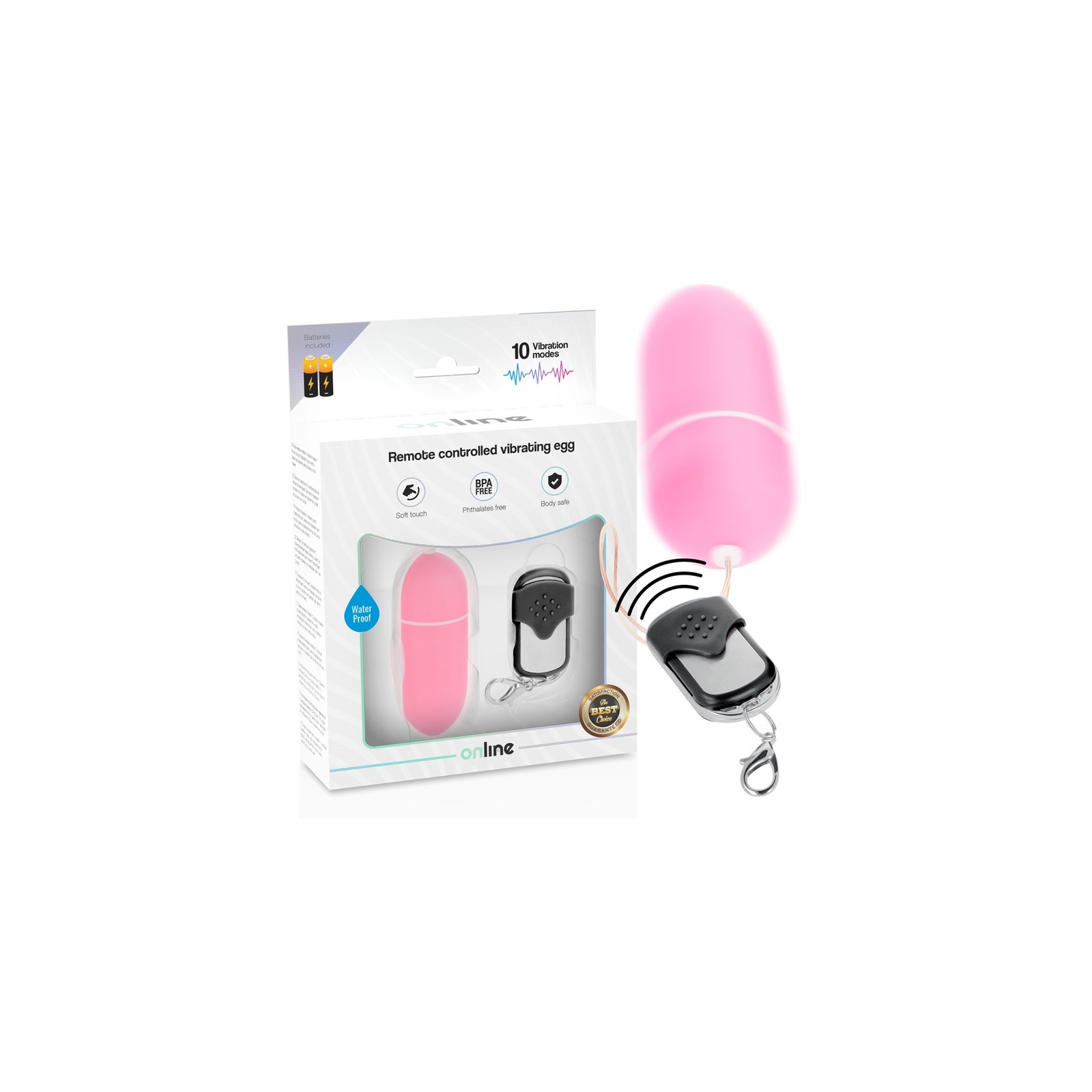 Remote Control Pink Vibrating Egg for Couples