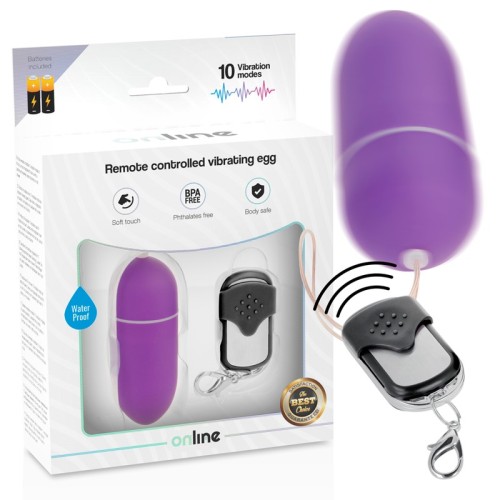 Remote Control Purple Vibrating Egg - Discreet Pleasure