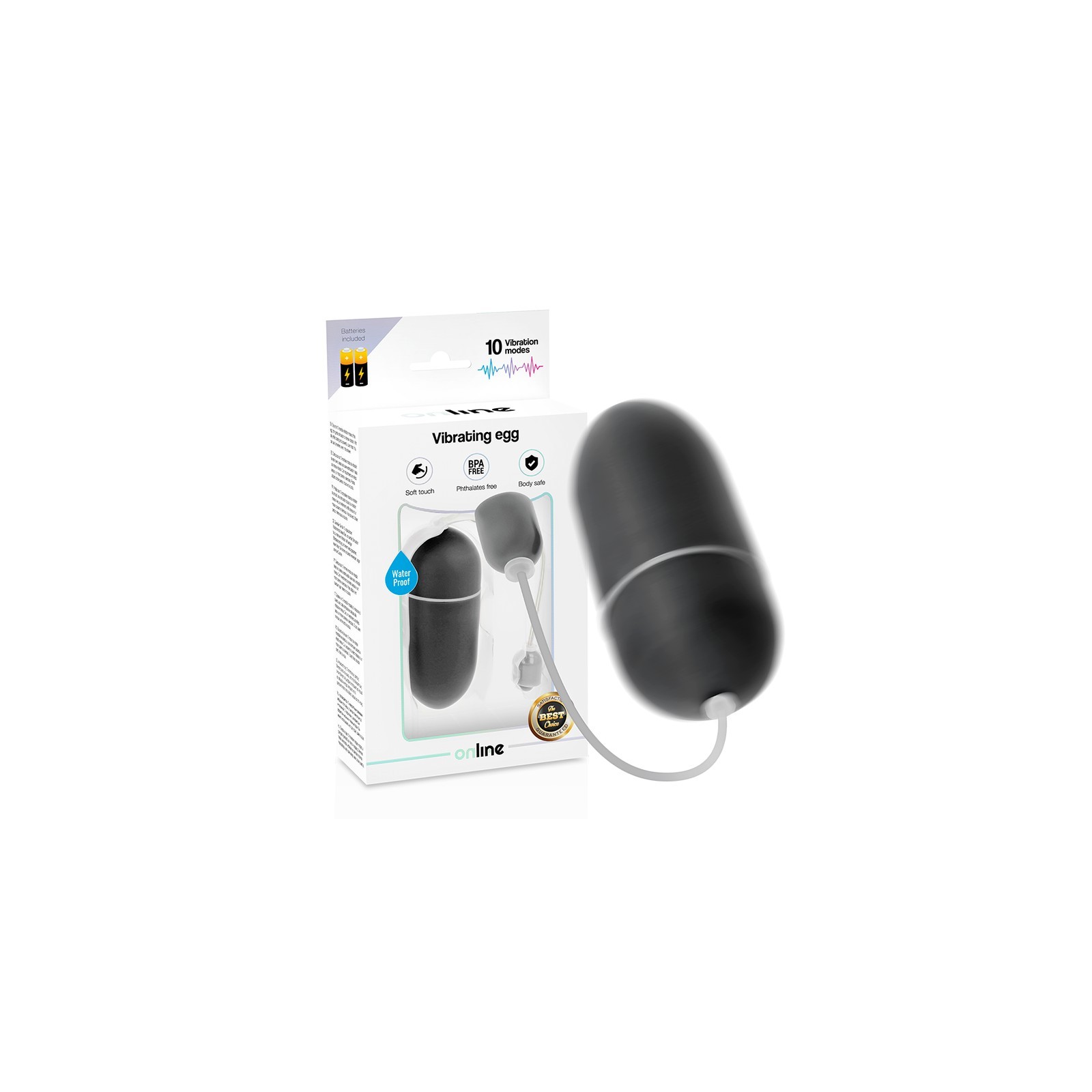 Waterproof Vibrating Egg Black