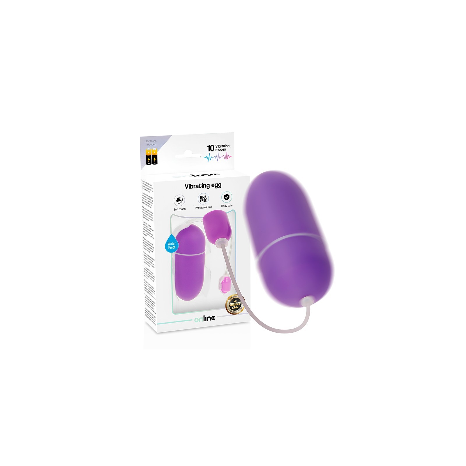 Huevo Vibrador Waterproof Lila para Placer