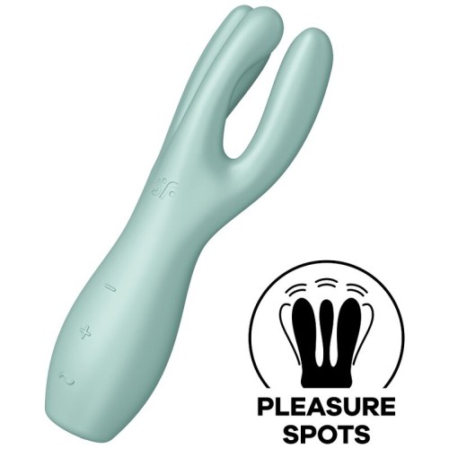 Satisfyer Threesome 3 Vibrator Green - Triple Stimulation Power