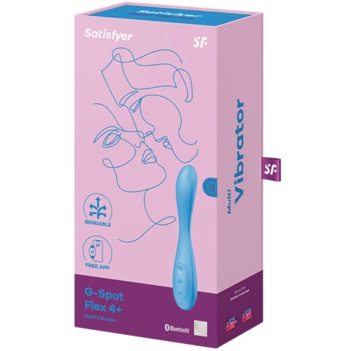 Satisfyer G-spot Flex 4+ Multi Vibrador App Azul Para Placer Supremo