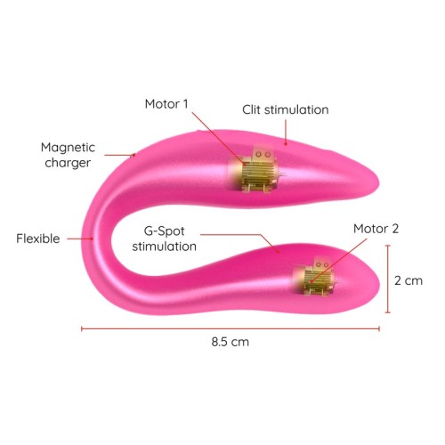 Oninder Double Pleasure G-Spot & Clitoris Stimulator Pink