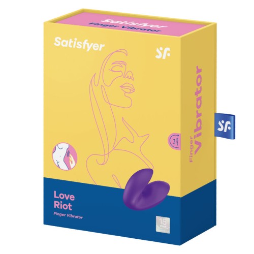 Satisfyer - Love Riot Vibrador Dedal Morado - Herramienta de Placer Definitiva