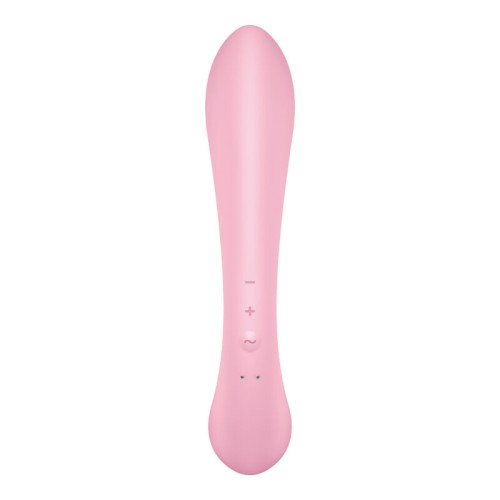 Satisfyer - Triple Oh Vibrador Híbrido Rosa para Estimulación Versátil