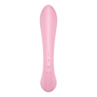 Satisfyer - Triple Oh Vibrador Híbrido Rosa para Estimulación Versátil