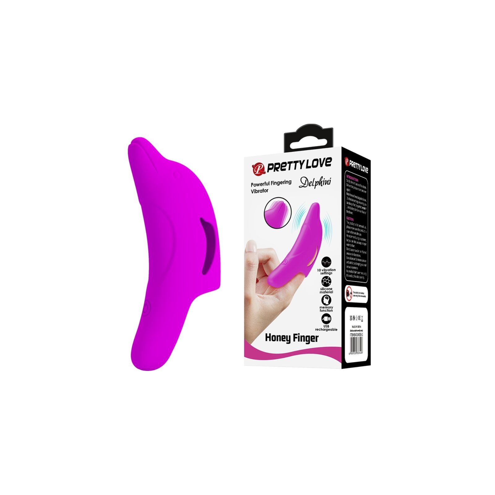 Powerful Dolphin Finger Stimulator - Purple