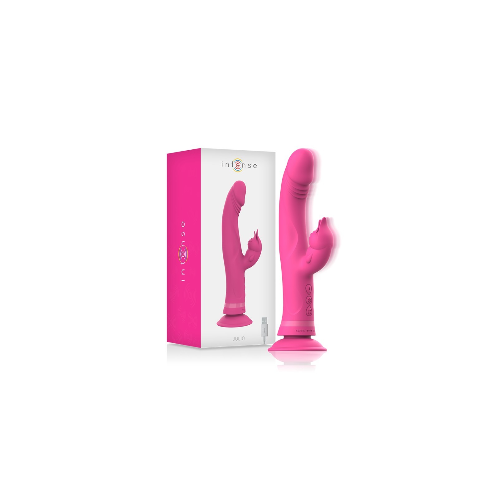 Intense - Julio Rabbit Vibrator Silicone Pink | Dual Stimulation