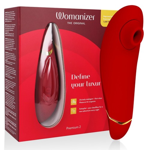 Womanizer Premium 2 Clitoral Stimulator Burgundy