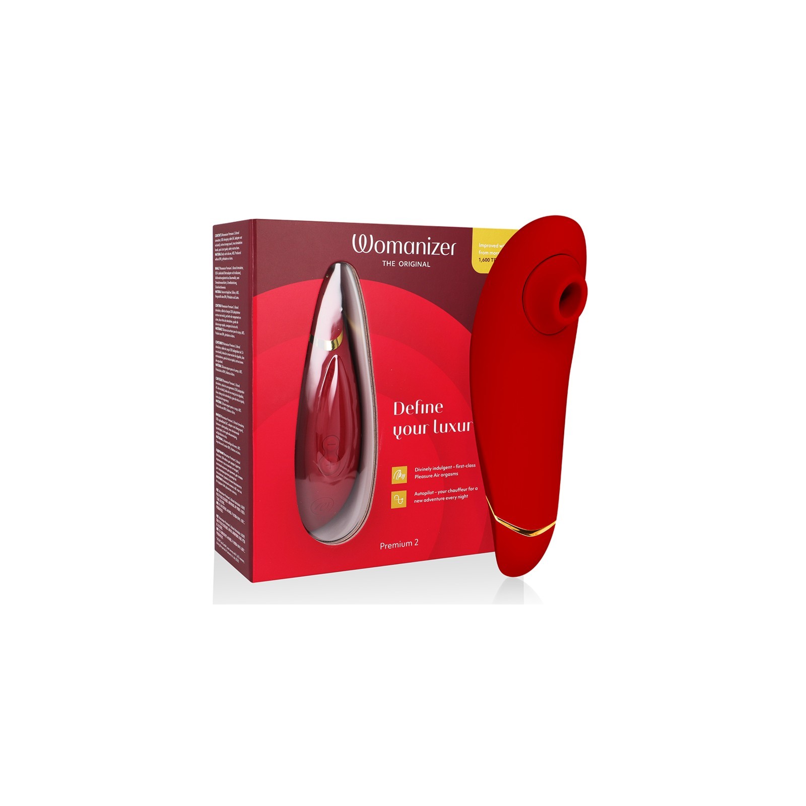 Womanizer Premium 2 Clitoral Stimulator Burgundy