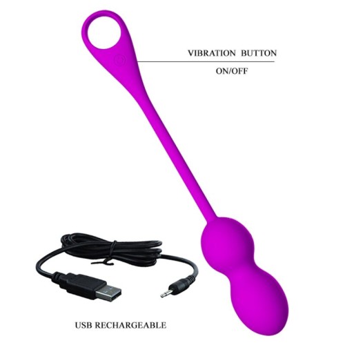 Pretty Love Elvira Rechargeable Vibrating Kegel Balls - Purple