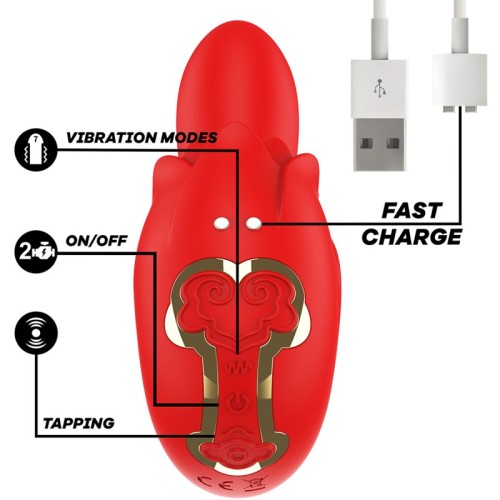 Selena Vibrating Tapping Stimulator Red