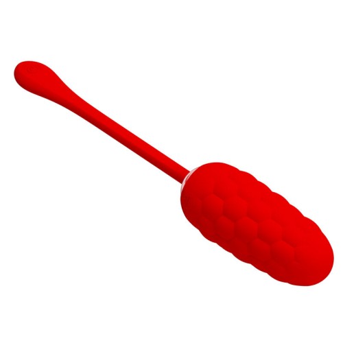 Pretty Love Red Textured Rechargeable Egg - Versatile Vibrator