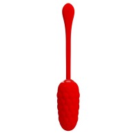 Pretty Love - Huevo Vibrador Con Textura Marina Recargable Rojo - Vibrador Versátil