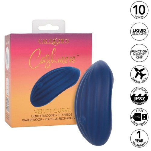 Cashmere Velvet Curve Blue Portable Massager