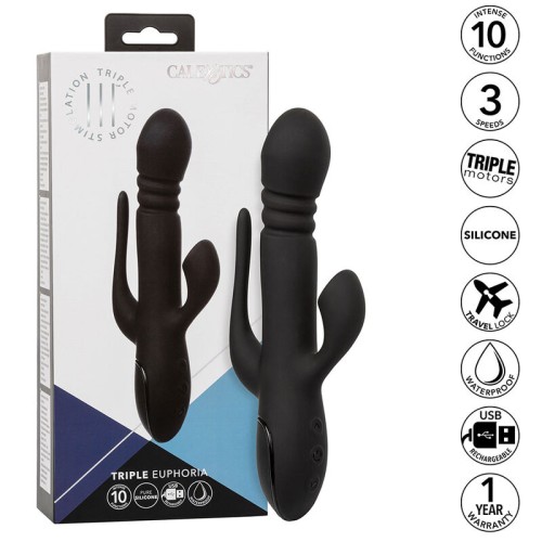 Vibrador Triple Euphoria Negro