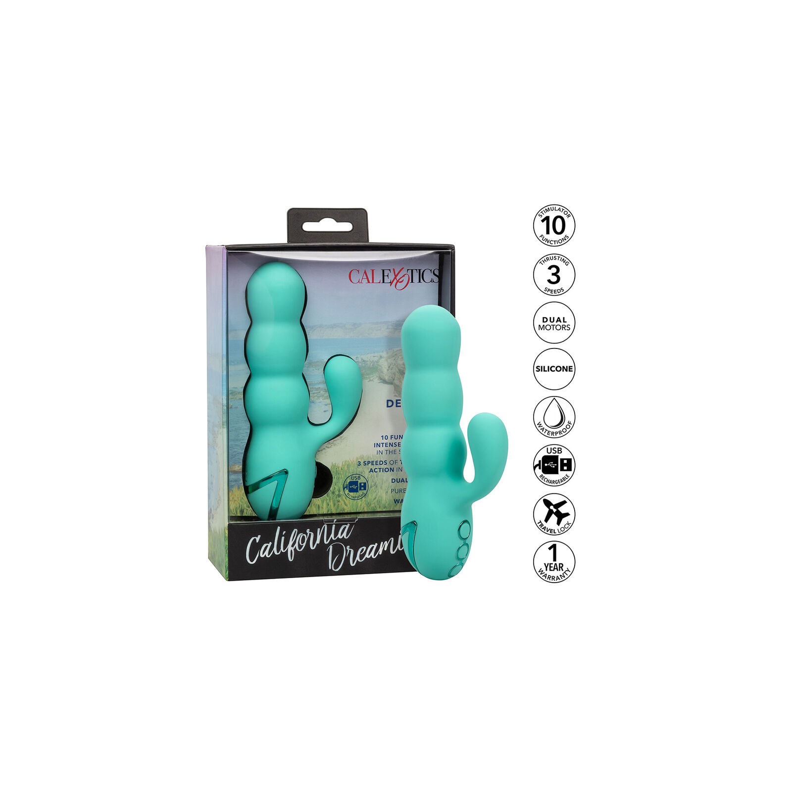 Vibrador Conejo Del Mar Diva Verde Agua by California Dreaming