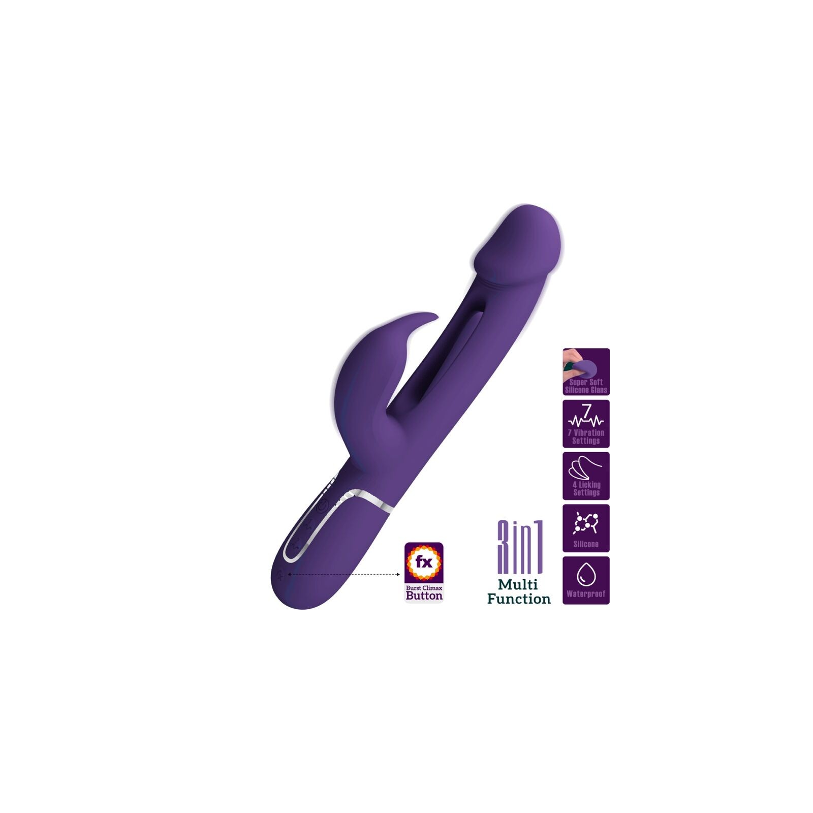 Pretty Love Kampas Rabbit Vibrator 3 in 1 - Personal Pleasure