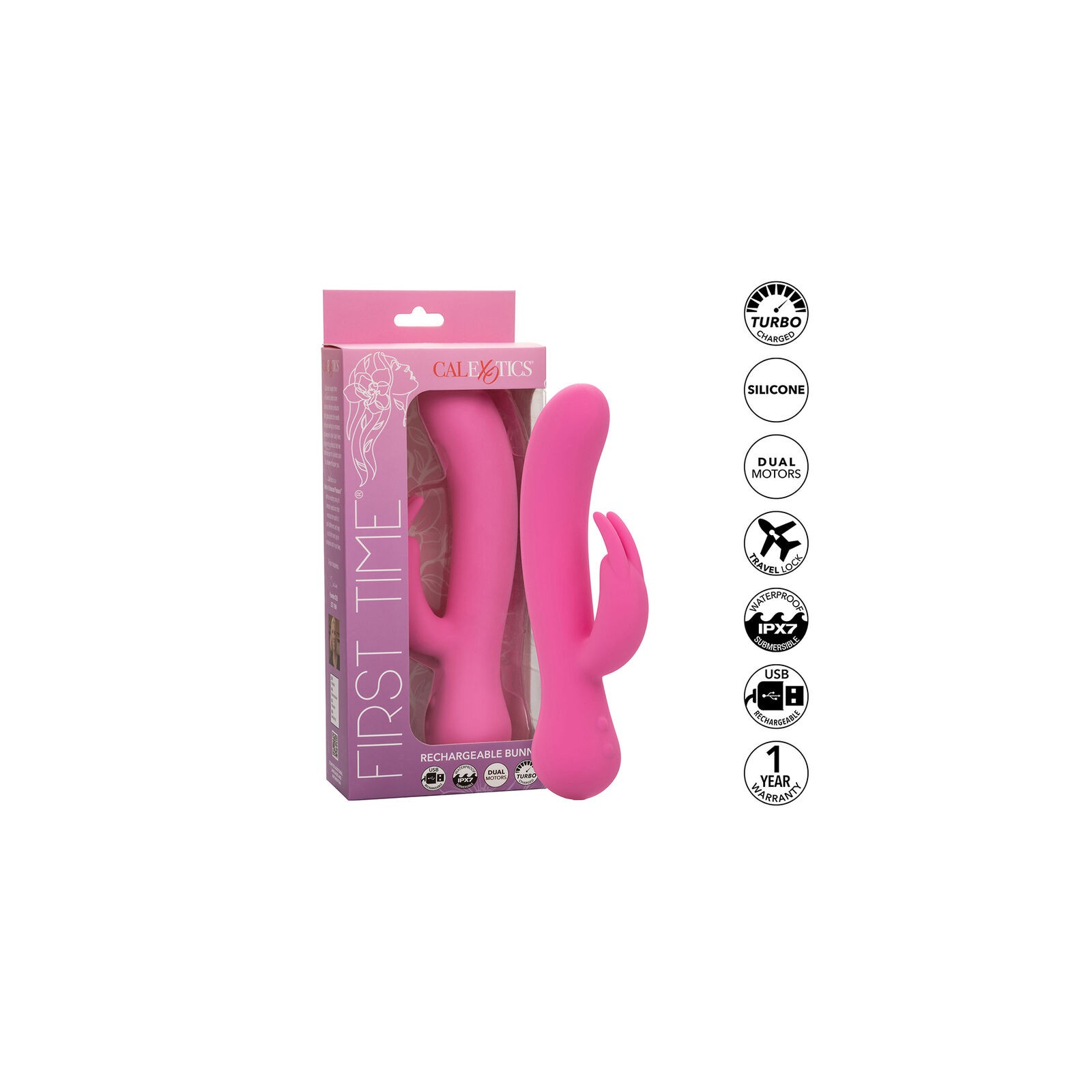 Vibrador Rabbit Recargable Rosa - Placer Poderoso