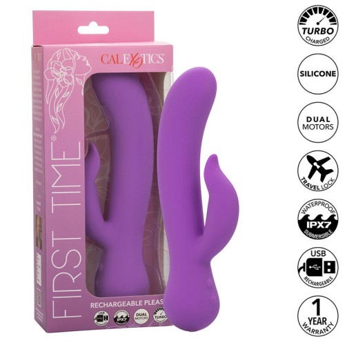 Vibrador Complaciente Recargable Morado First Time