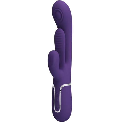 Vibrador Conejo Triple Multifunción Shania Morado