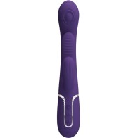 Vibrador Conejo Triple Multifunción Shania Morado