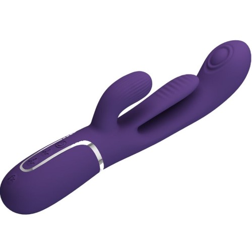 Shania Triple Rabbit Multifunction Vibrator Purple