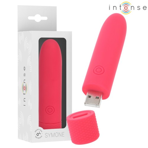 Intense Symone Rechargeable Bullet Vibrator 8 Vibrations Red - Powerful Pleasure