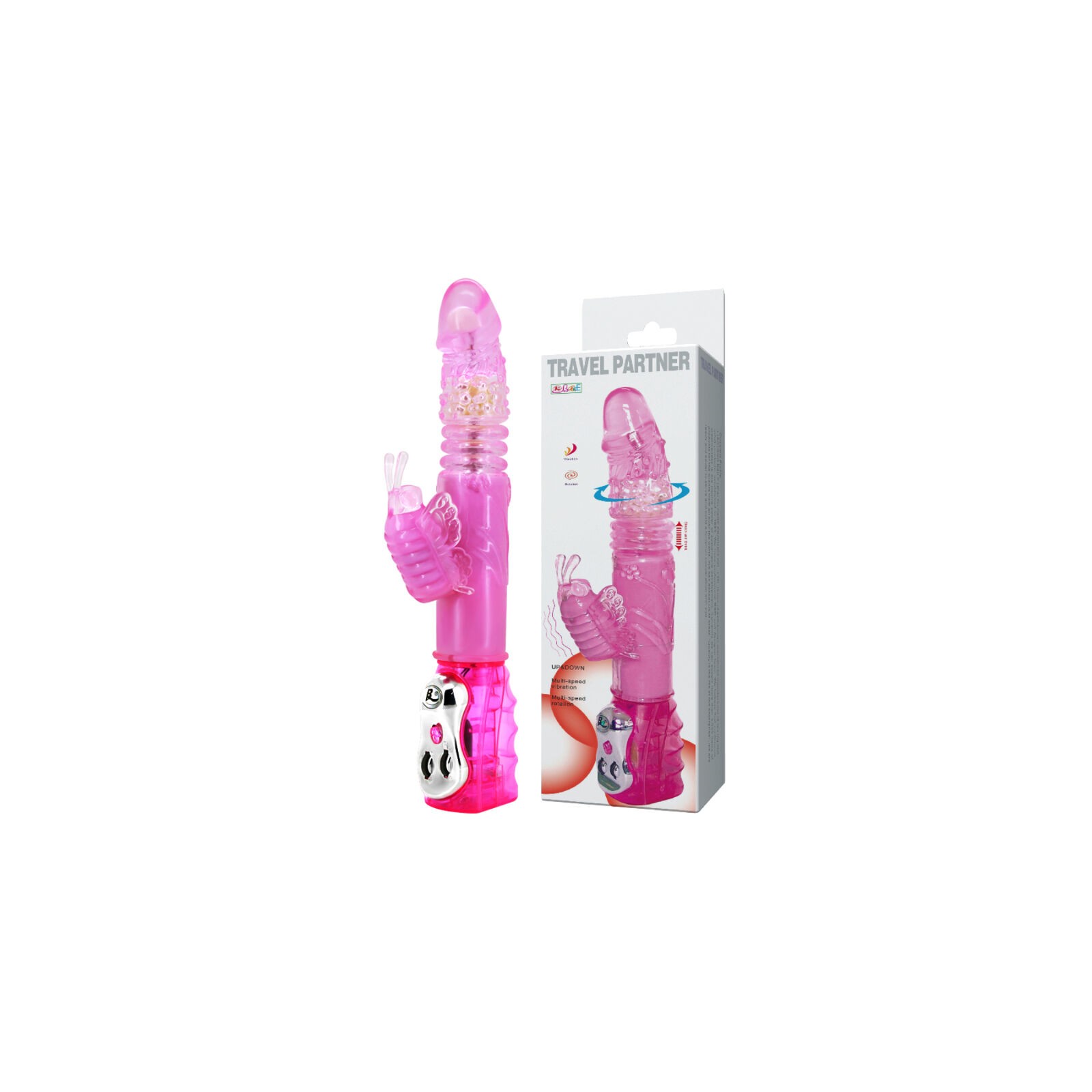 Baile Travel Partner Rotating Up & Down Rabbit Pink