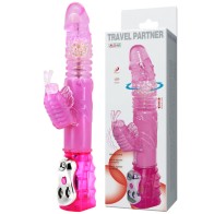 Baile Travel Partner Rotating Up & Down Rabbit Pink