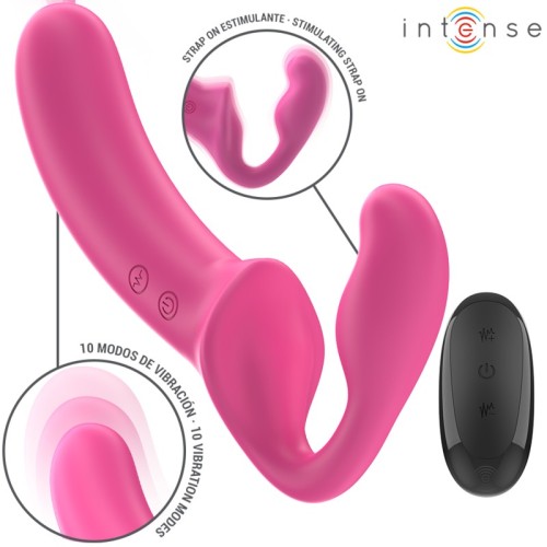 Intense Vibrador Doble AMY 20 cm Control Remoto Rosa