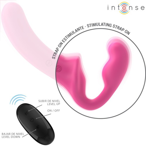 Intense Vibrador Doble AMY 20 cm Control Remoto Rosa