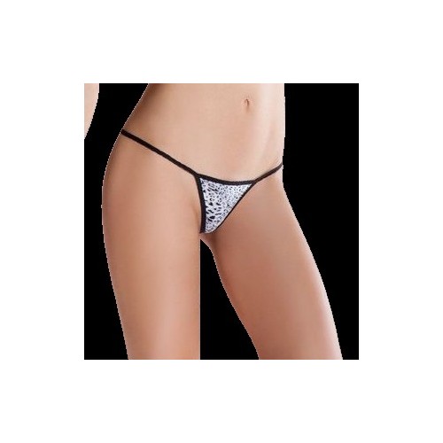 Passion - Erotic Line White Animal Print Thong