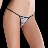 Passion - Erotic Line White Animal Print Thong