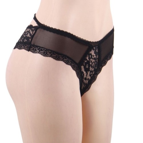 Panties De Encaje Floral S/M - Elegancia para la Reina