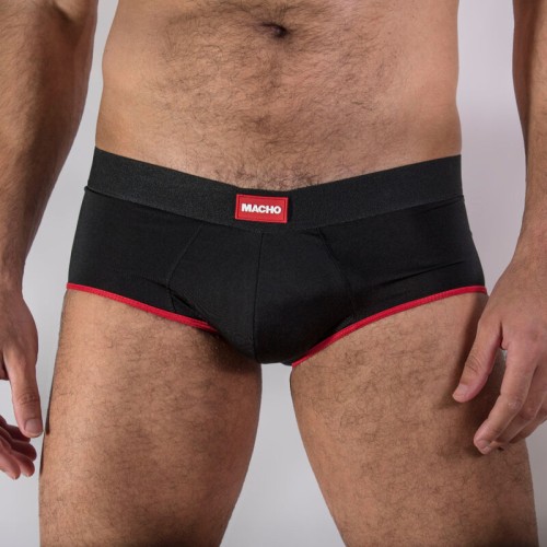 Macho Dark Red Briefs S Comfort Fit