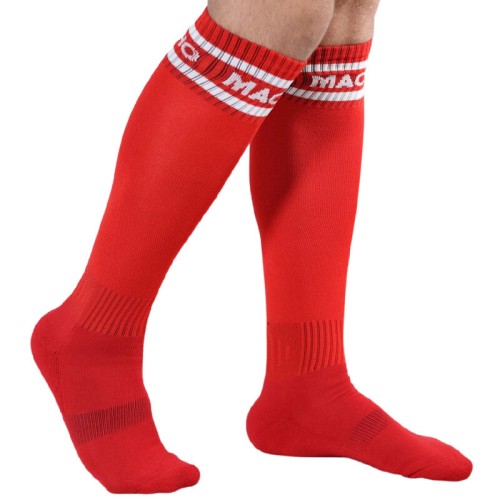 Macho Calcetines Largos Talla Única Rojo