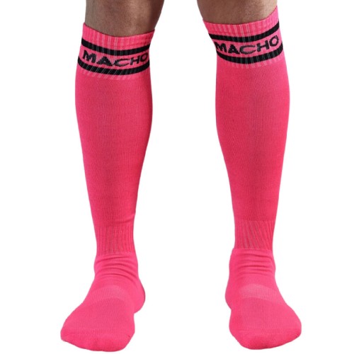 Macho Calcetines Largos Talla Unica Rosa