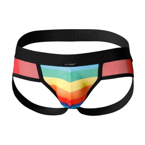 Cut4men Jockstrap Rainbow XL - Soporte Activo para Él