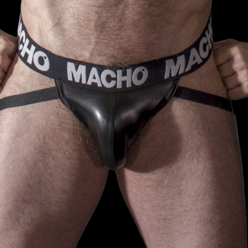 Macho - Mx25nc Jock Cuero Negro S - Ropa Fetish Elegante