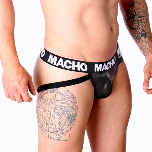 Macho - Mx25nc Jock Cuero Negro S - Ropa Fetish Elegante