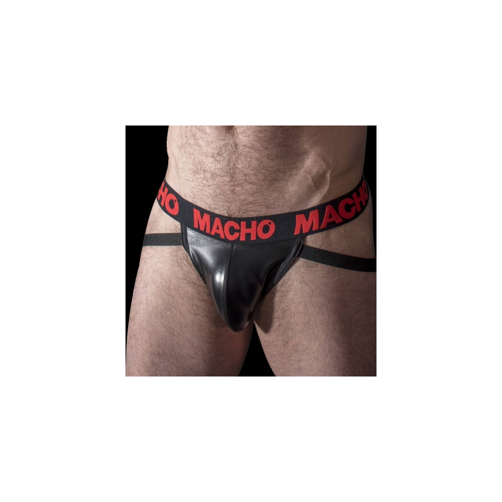 Macho Red Leather Jockstrap S - Sensual Wear