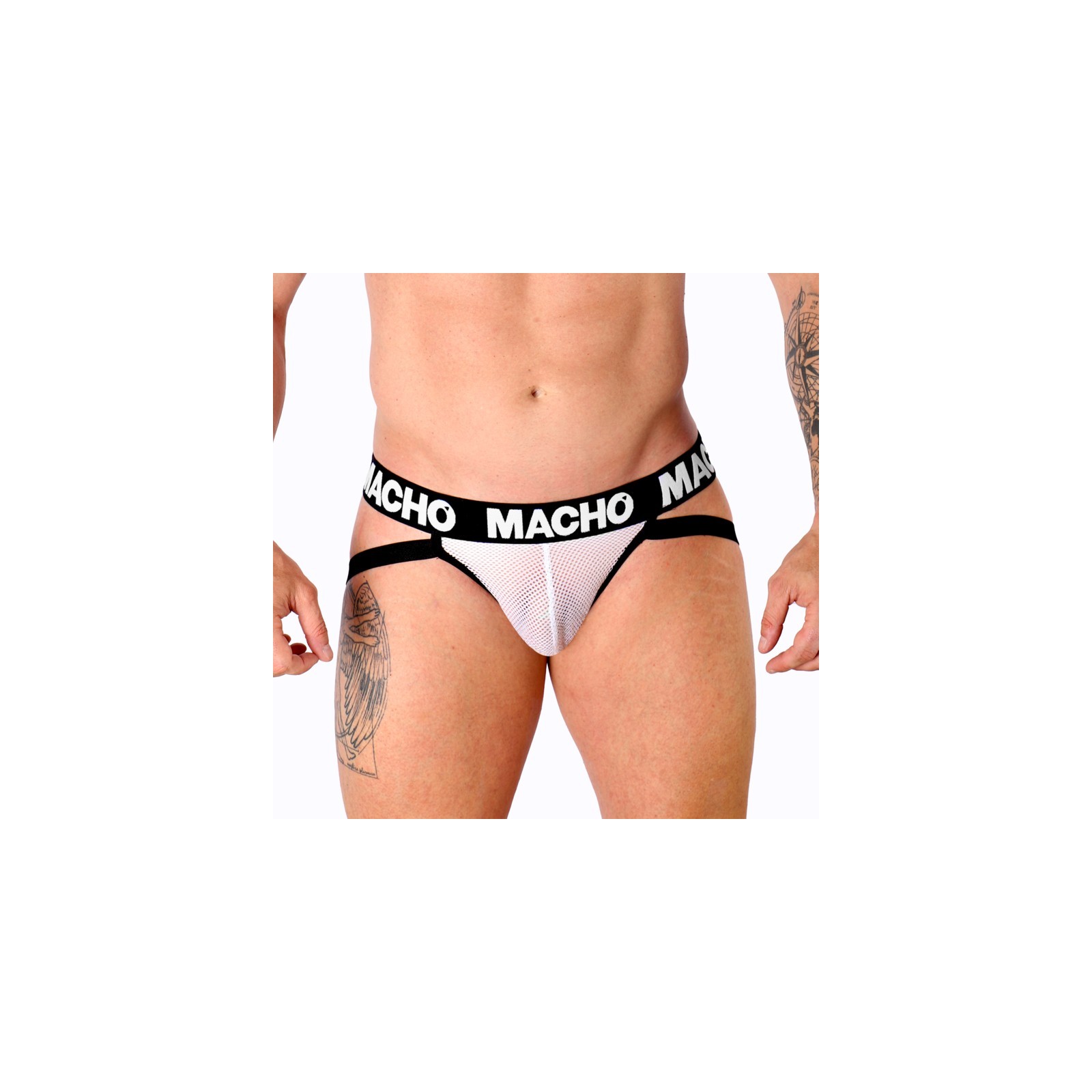 Macho - Mx26x1 Jock Rejilla Blanco para Atractivo Sensual