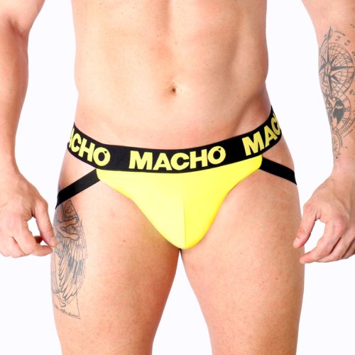 Macho Mx25a Yellow Lycra Jock for Style and Comfort