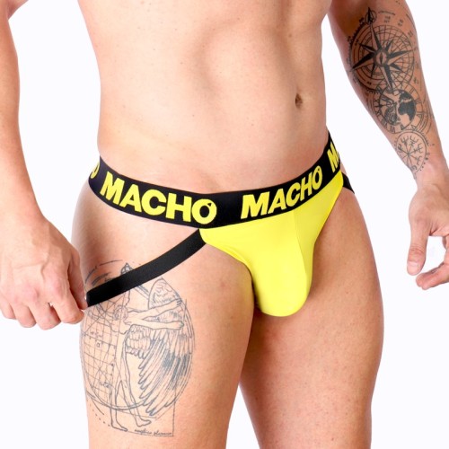 Macho Mx25a Yellow Lycra Jock for Style and Comfort