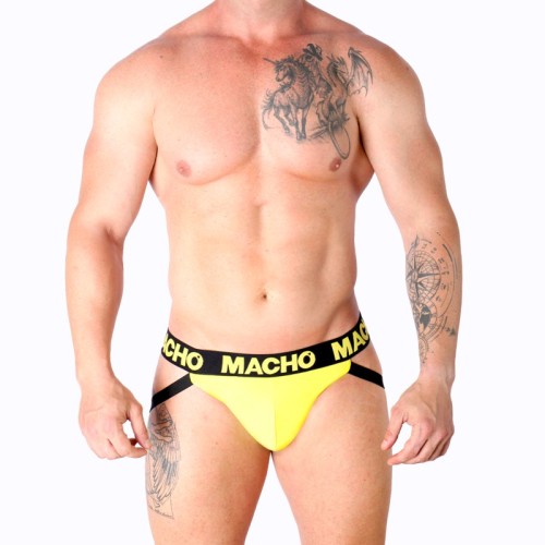 Macho Mx25a Yellow Lycra Jock for Style and Comfort